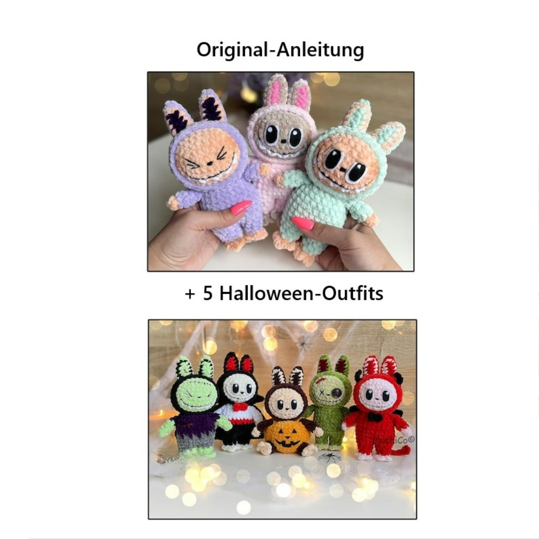 Labubu – 5-in-1 Halloween Häkel-Outfits 🎃👾