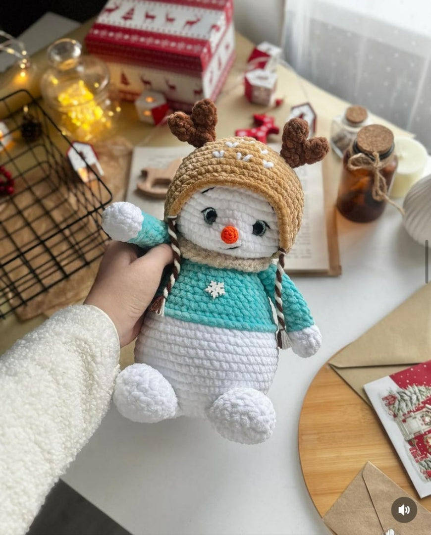 Sneeuwpop – Haakpatroon met muts, sjaal & accessoires