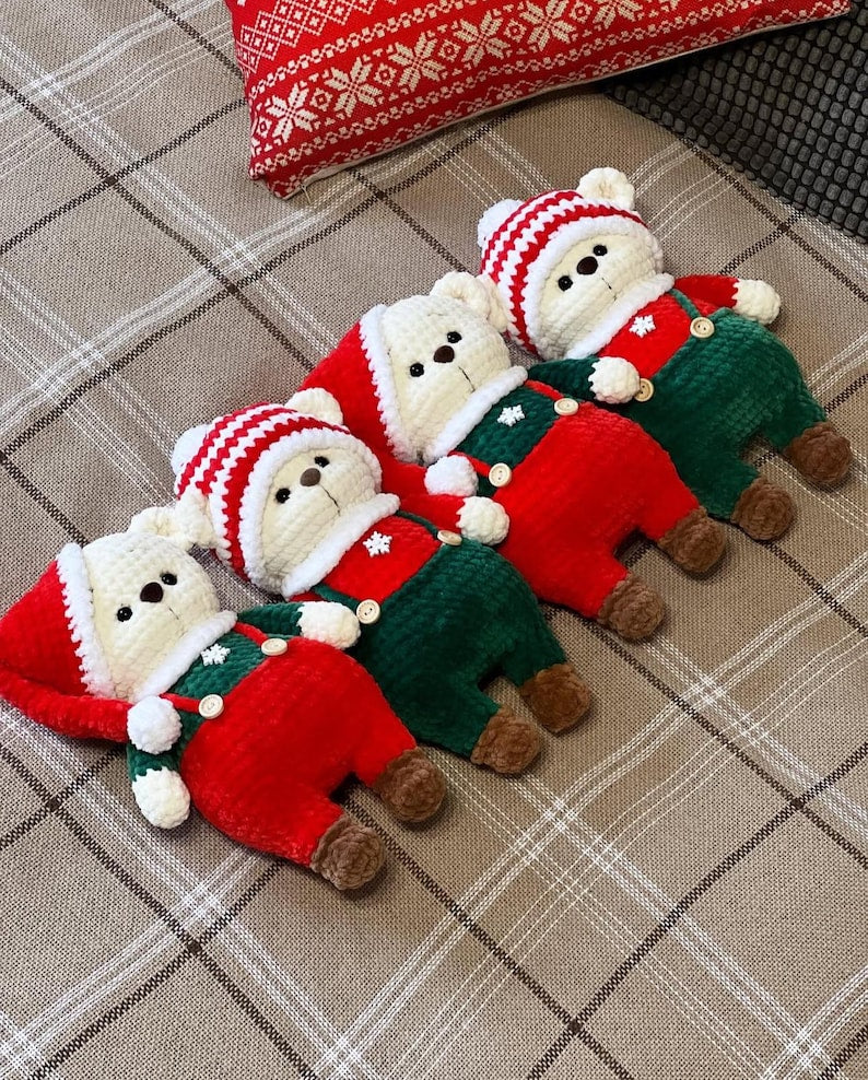 Kerstbeer Bruno - Haakpatroon