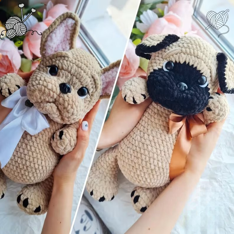Bulldog En Mopshond - 2-in-1 Hond Haakpatroon