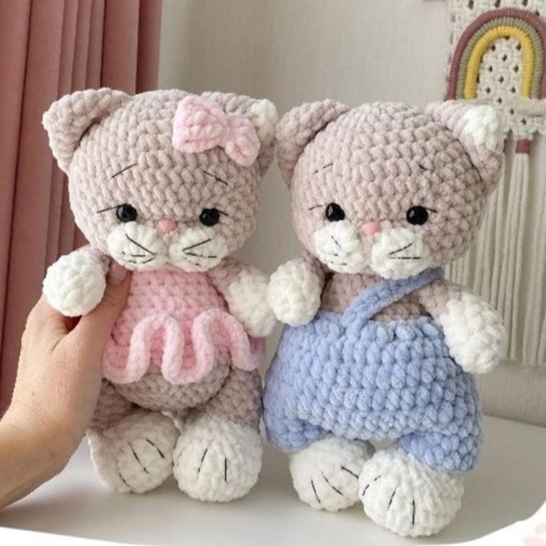 Fluwelen Pootjes – Haakpatroon voor twee katten 🐾