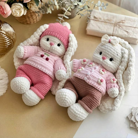 Häschen Lala – 2-in-1 Häkel-Bundle mit Outfit