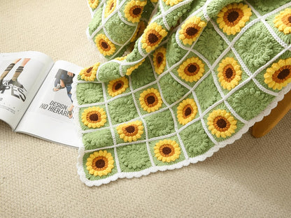 🌻 Sunflower Blanket – Häkelanleitung für Granny-Square-Decke