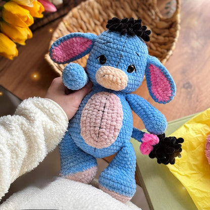 Ella – Petit Âne en Peluche au Charme Patchwork