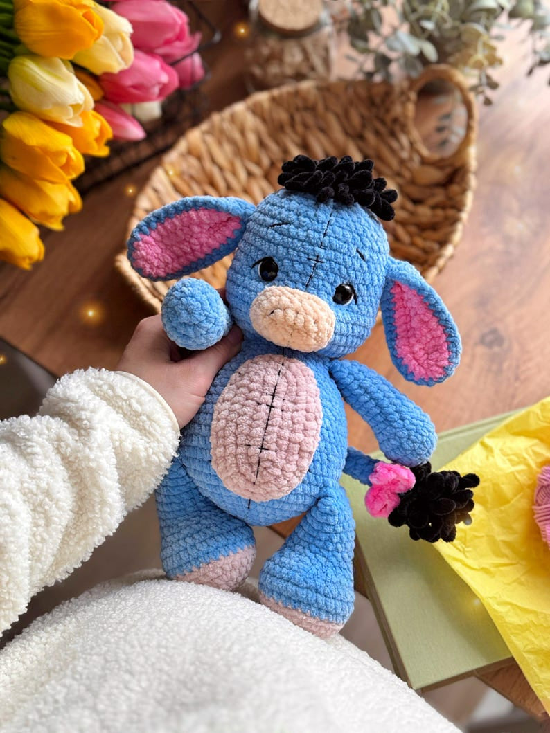 Ella – Petit Âne en Peluche au Charme Patchwork