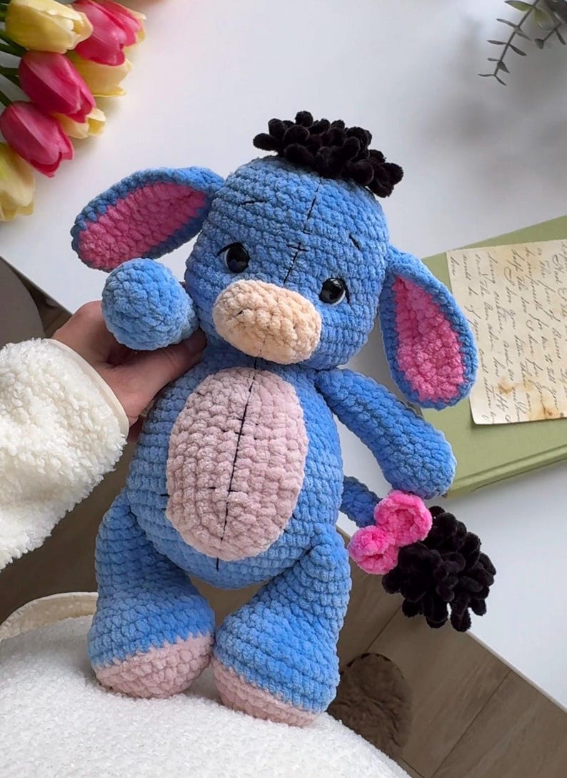 Ella – Petit Âne en Peluche au Charme Patchwork