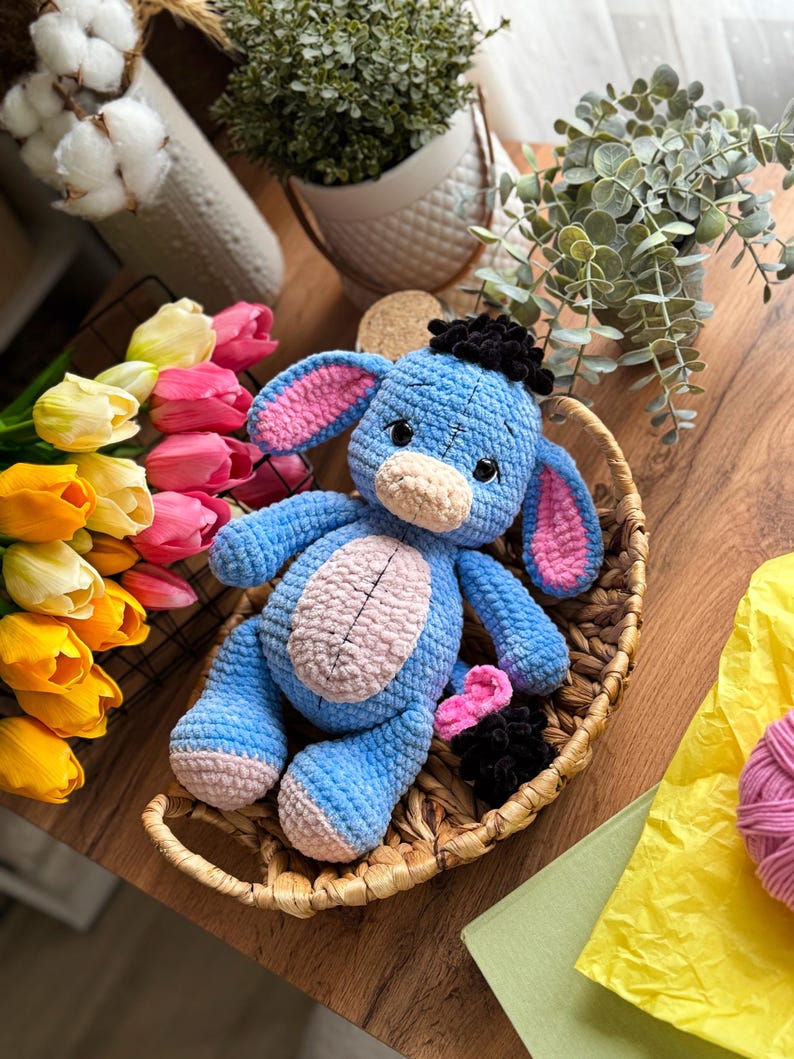 Ella – Petit Âne en Peluche au Charme Patchwork