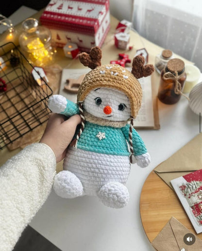 Sneeuwpop – Haakpatroon met muts, sjaal & accessoires