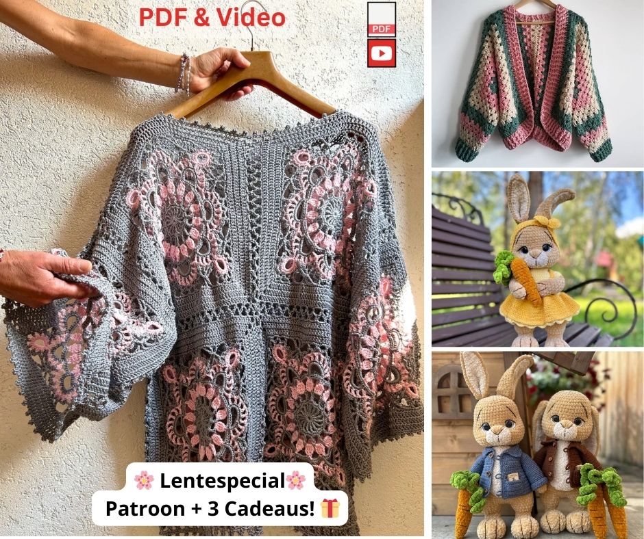 🎀 4-in-1 Haakpatronen - CLAS TOP Granny Square 🇳🇱