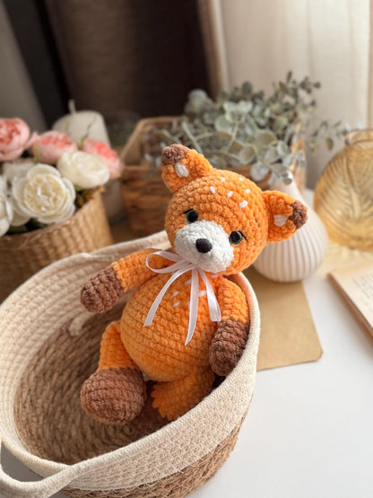 🦊 Renard Gloria 2.0 – Patron au crochet
