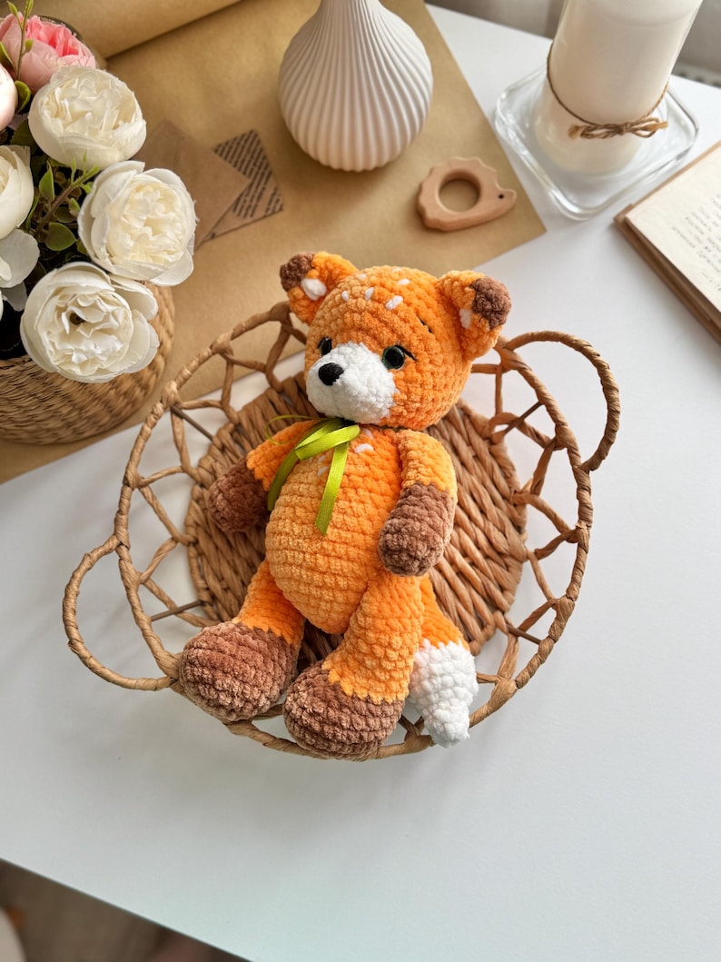 🦊 Renard Gloria 2.0 – Patron au crochet