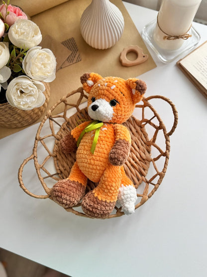 🦊 Renard Gloria 2.0 – Patron au crochet