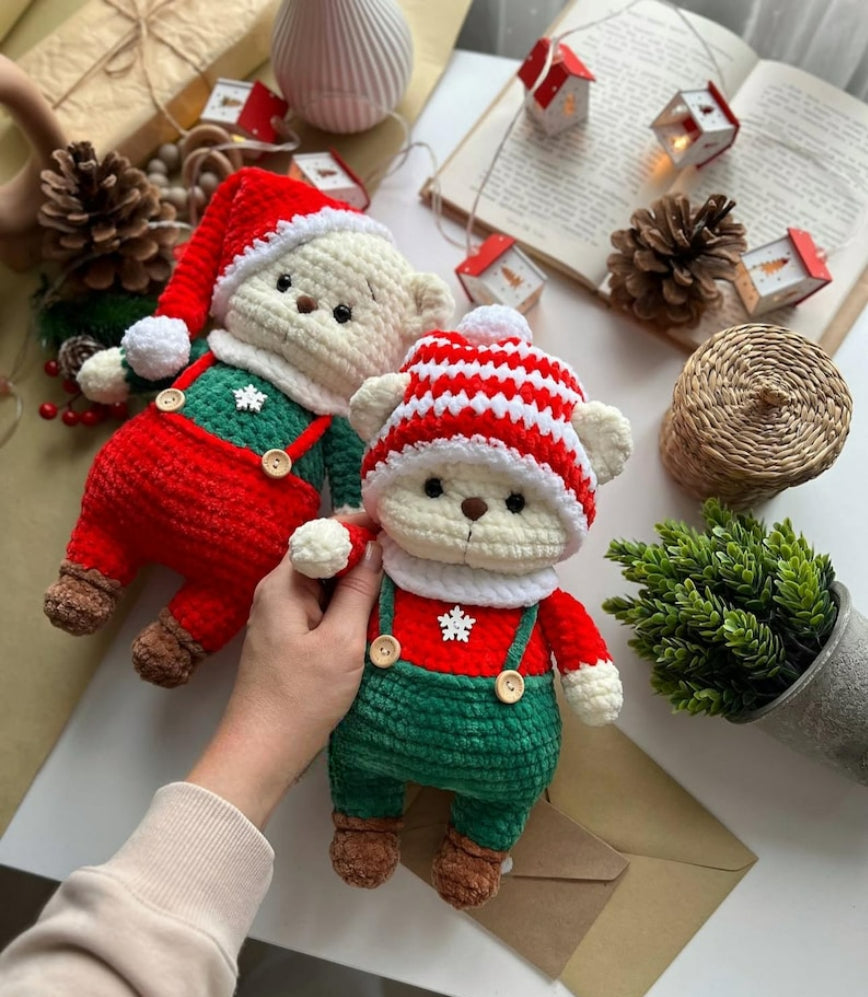 Weihnachtsbär Bruno - Häkelanleitung