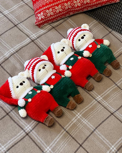 Weihnachtsbär Bruno - Häkelanleitung