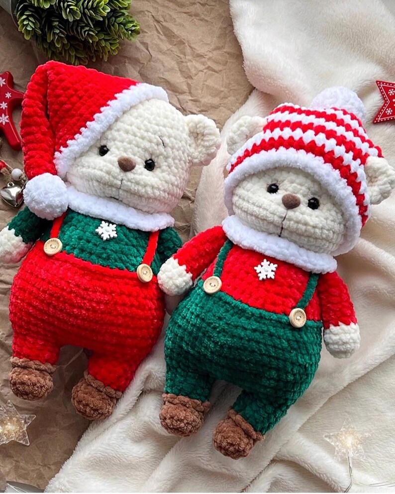 Weihnachtsbär Bruno - Häkelanleitung