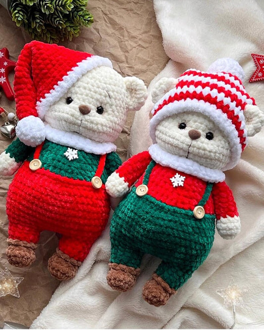 Weihnachtsbär Bruno - Häkelanleitung